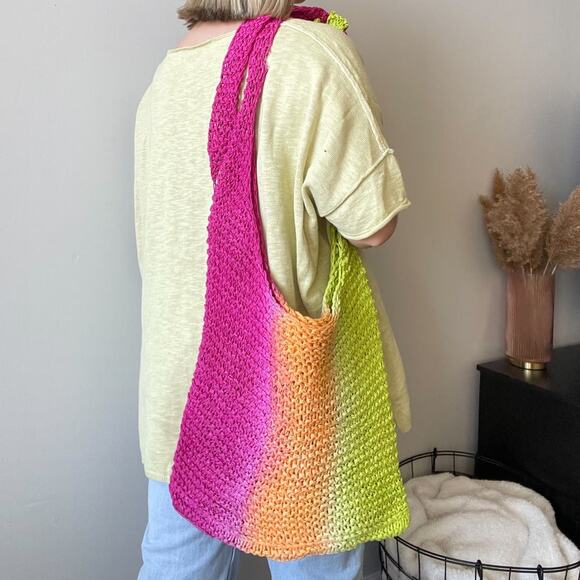 Urban Outfitters Monaco Tie-dye Raffia Hobo Bag - Picture 3 of 3